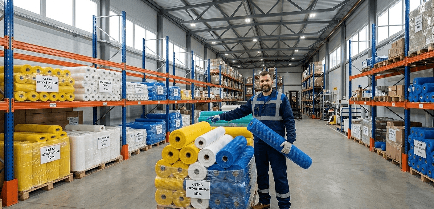 Сетки для малоэтажного строительства на складе