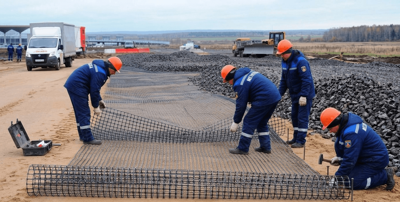 Дорожная сетка с рабочими